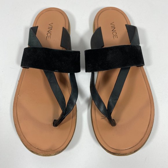 Vince Tess Sandal Leather & Suede Black - Picture 3 of 10